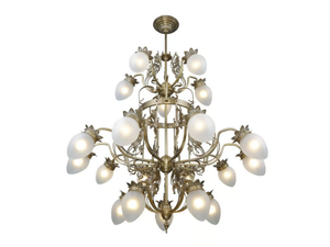 LYON 20 - Handmade brass chandelier _ Patinas Lighting